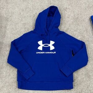 Under Armour Royal Blue Hoodie with White Logo